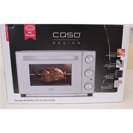 SALE OUT. Caso Compact oven TO 32 SilverStyle Caso 32 L Electric Easy Clean Manual Height 34.5 cm Wi