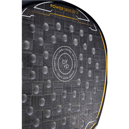 BYVP Padel Racket POWER 1800 II Black/White/Gold