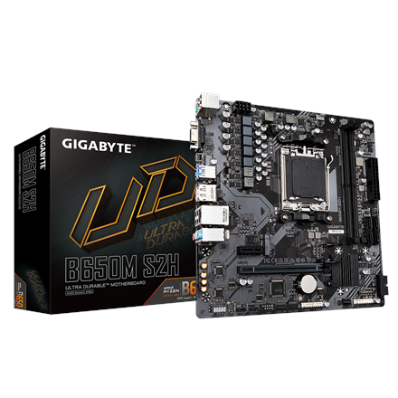 Gigabyte B650M S2H 1.0 M/B Processor family AMD Processor socket AM5 DDR5 DIMM Memory slots 2 Suppor