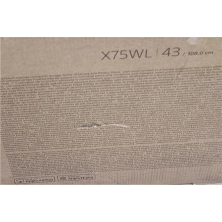 Sony | KD43X75WL | 43" (108cm) | Android | QFHD | Black | DAMAGED PACKAGING