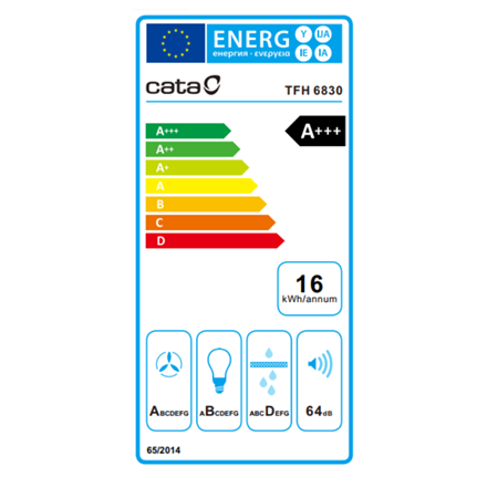 CATA Hood TFH 6830 X Telescopic Energy efficiency class A+++ Width 60 cm 795 m³/h Touch Control LED