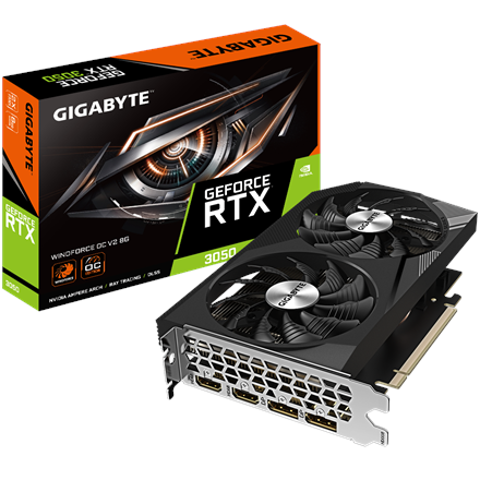 Gigabyte GV-N3050WF2OCV2-8GD NVIDIA 8 GB GeForce RTX 3050 GDDR6 PCI-E 4.0 HDMI ports quantity 2 Memo