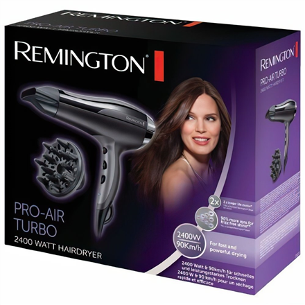 Remington Hair Dryer Pro-Air Turbo D5220 2400 W Number of temperature settings 3 Ionic function Diff
