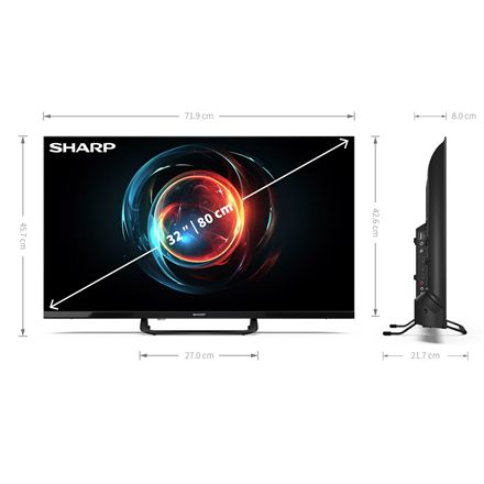 Sharp 32FH8E 32" (81cm) Smart TV Android 11 FHD Black