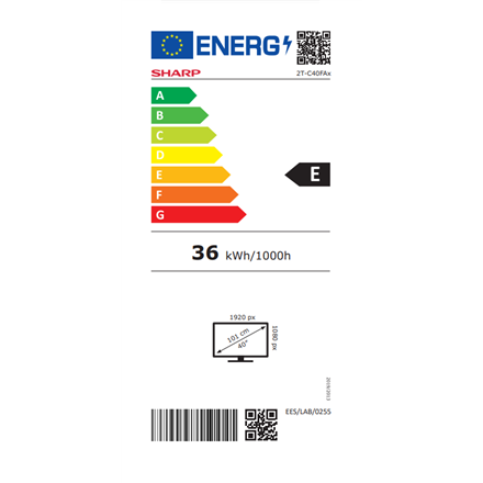 Sharp 40FA2E 40" (101 cm) FHD Black