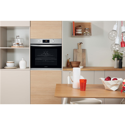 INDESIT Oven IFW 3544 JH IX 71 L Electric Hydrolytic Electronic Height 59.5 cm Width 59.5 cm Stainle