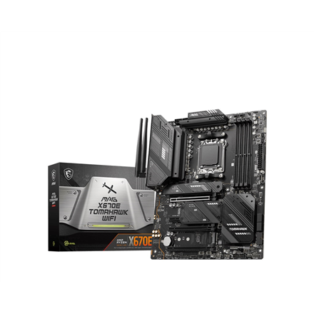 MSI MAG X670E TOMAHAWK WIFI Processor family AMD Processor socket AM5 DDR5 Number of SATA connectors