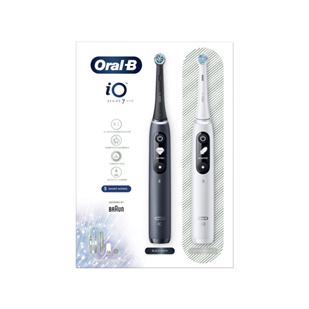 Oral-B Electric toothbrush | iO 7 Duo Pack | Rechargeable | For adults | Number of brush heads inclu