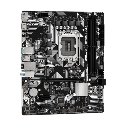 ASRock B760M-H/M.2 Processor family Intel Processor socket LGA1700 DDR5 Number of SATA connectors 4