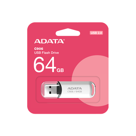 ADATA USB Flash Drive C906 64 GB USB 2.0 White