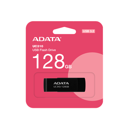 ADATA USB Flash Drive UC310 128 GB USB 3.2 Gen1 Black