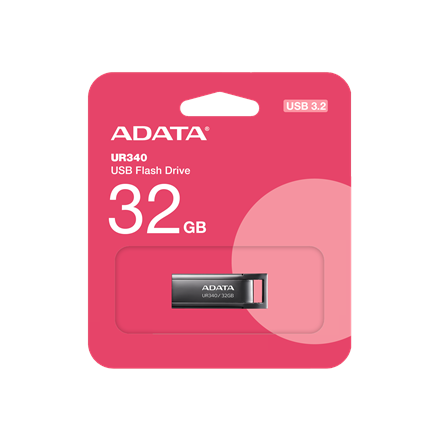 ADATA USB Flash Drive UR340 32 GB USB 3.2 Gen1 Black