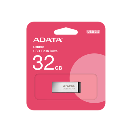 ADATA USB Flash Drive UR350 32 GB USB 3.2 Gen1 Black