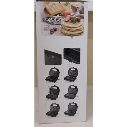 SALE OUT. ETA Sandwich Maker Sorento Plus ETA515190000 ETA 900 W Number of plates 6 Number of pastry