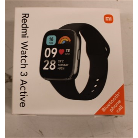 Redmi Watch 3 Active | Smart watch | GPS (satellite) | AMOLED | Waterproof | DAMAGED PACKAGING | Bla