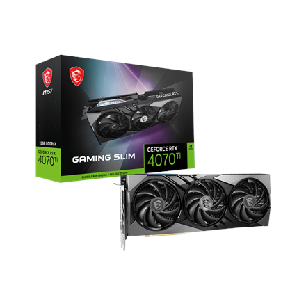 MSI | GeForce RTX 4070 Ti GAMING SLIM 12G | NVIDIA | 12 GB | GeForce RTX 4070 Ti | GDDR6X | PCI Expr