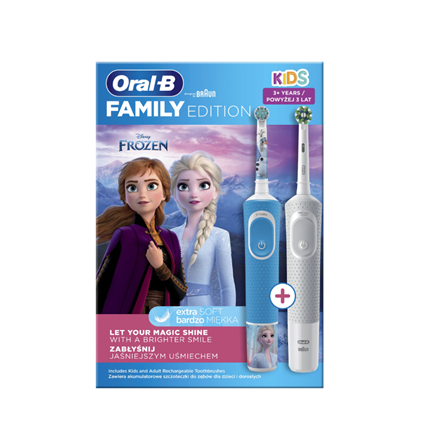 Oral-B Electric Toothbrush | D100 Kids Frozen + Vitality Pro D103 | Rechargeable | For adults and ch