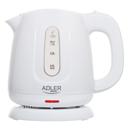 Adler Kettle | AD 1373 | Electric | 850 W | 1 L | Polypropylene | 360° rotational base | White