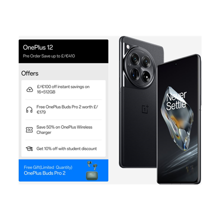 OnePlus 12 | Silky Black | 6.82 " | LTPO AMOLED | 1440 x 3168 pixels | Qualcomm SM8650-AB | Snapdrag