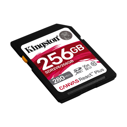 Kingston Canvas React Plus | 256 GB | SD | Flash memory class 10