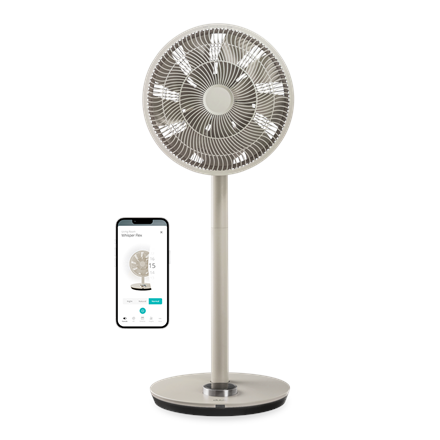 Duux | Fan | Whisper Flex Smart | Stand Fan | Greige | Diameter 34 cm | Number of speeds 26 | Oscill