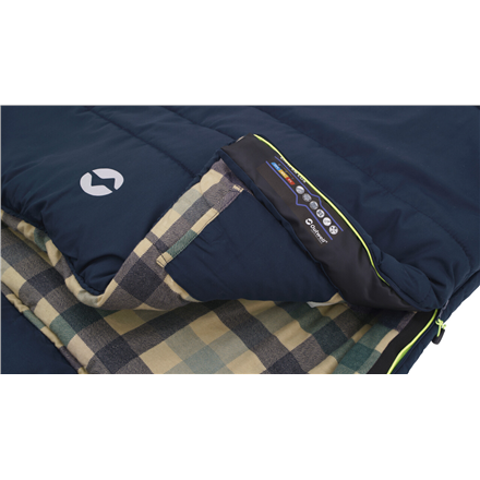 Outwell | Sleeping Bag | 235 x 90 cm | -23/0 °C | Right Zipper