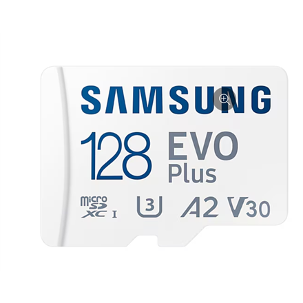 Samsung | MicroSD Card | EVO Plus | 128 GB | microSDXC Memory Card | Flash memory class U3