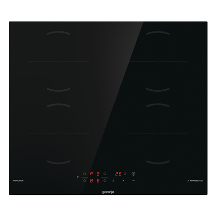 Gorenje | Hob | GI6401BSCE | Induction | Number of burners/cooking zones 4 | Touch | Timer | Black