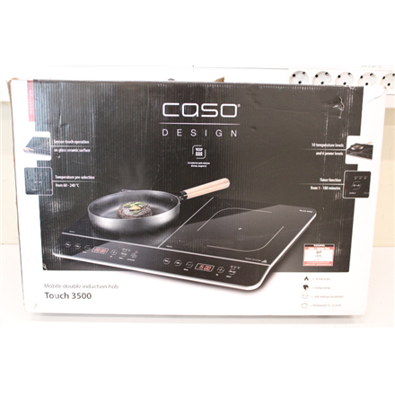 SALE OUT.  Caso Hob Touch 3500 Induction Number of burners/cooking zones 2 Touch control Timer Black
