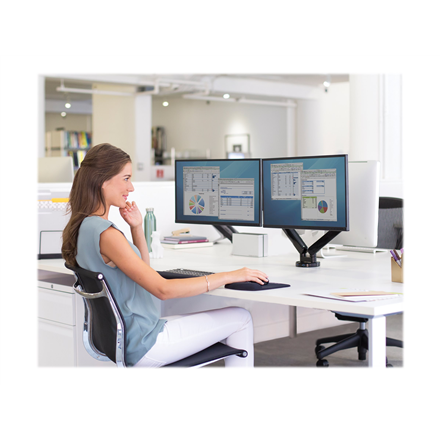 Fellowes arm for 2 monitors -  Platinum black