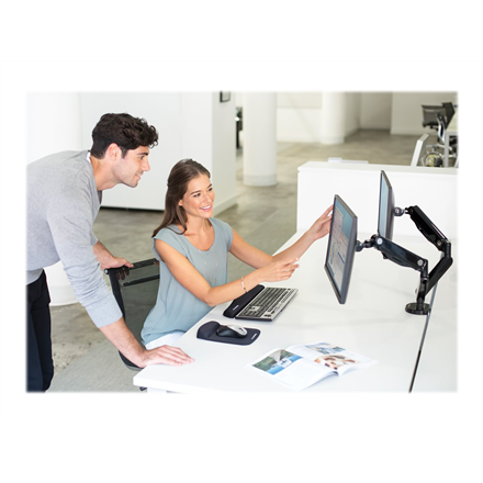 Fellowes arm for 2 monitors -  Platinum black