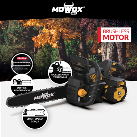 MoWox | Excel Series Hand Held Battery Chain Saw With Toolless Saw Chain Tension System | ECS 4062 L