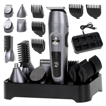 Adler | Grooming 6 in 1 Set | AD 2944 | Cordless | Number of length steps 6 | Stainless Steel/Black