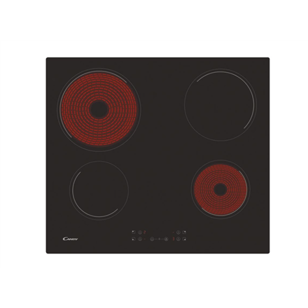 Candy | Hob | CH64CCB/4U2 | Vitroceramic | Number of burners/cooking zones 4 | Touch | Black