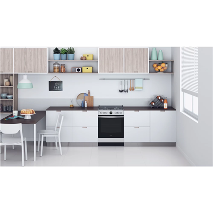 INDESIT Cooker | IS67G8CHX/E/1 | Hob type Gas | Oven type Electric | Stainless steel | Width 60 cm |