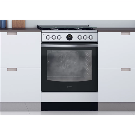 INDESIT Cooker | IS67G8CHX/E/1 | Hob type Gas | Oven type Electric | Stainless steel | Width 60 cm |