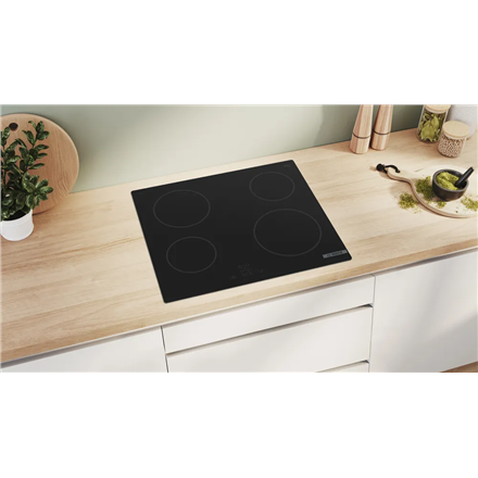 Bosch Hob | PKE61RBA2E | Electric | Number of burners/cooking zones 4 | Touch | Timer | Black