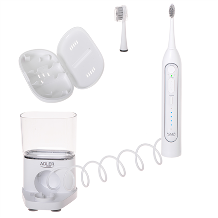 Adler | 2-in-1 Water Flossing Sonic Brush | AD 2180w | Rechargeable | For adults | Number of brush h