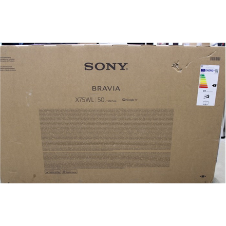 Sony KD50X75WL | 50" (126cm) | Android | QFHD | Black | DAMAGED PACKAGING