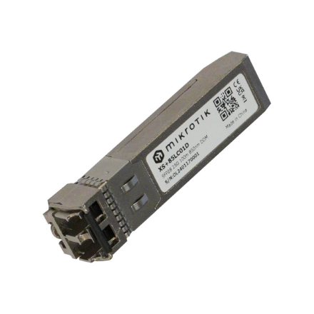 MikroTik SFP28 Module | XS+85LC01D | Dual LC UPC | 10000/25000 Mbit/s | Maximum transfer distance 10