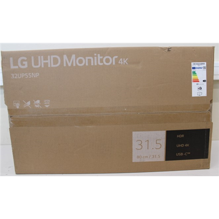 SALE OUT.  LG 32UP55NP-W 32” VA/3840x2160/16:9/4ms/350cd/m2/ HDMI USB USB-C DisplayPort LG Monitor