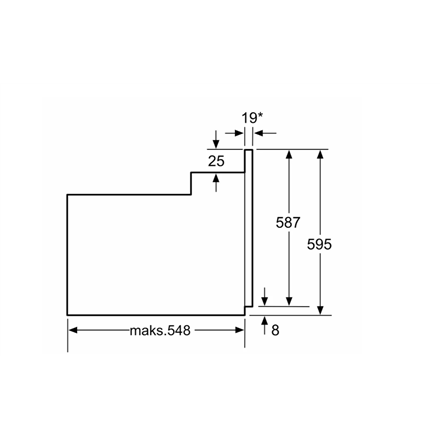 Bosch | Oven | HBF133BA0 | 66 L | Electric | EcoClean | Knobs | Height 59.5 cm | Width 59.4 cm | Bla