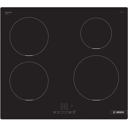 Bosch Hob | PIE611BB5E | Induction | Number of burners/cooking zones 4 | Touch | Timer | Black | Dis