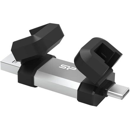 Silicon Power Dual USB Drive | Mobile C51 | 128 GB | USB Type-A and USB Type-C | Silver