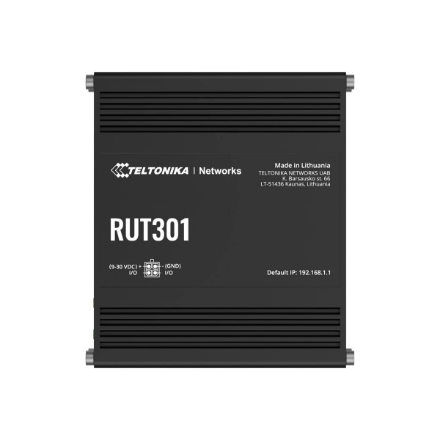 Ethernet Router | RUT301 | No Wi-Fi | 10/100 Mbit/s | Ethernet LAN (RJ-45) ports 5 | Mesh Support No