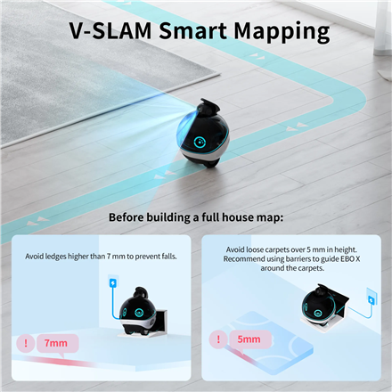 Family Robot IP Camera | EBO X | 8 MP | 1.8 | H265 | Micro SD