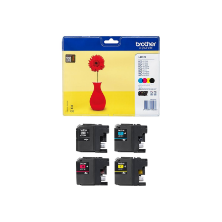 Brother Ink Cartridge | LC121VALBP | Multipack | Black