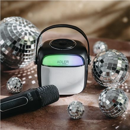 Adler Karaoke Speaker With Microphone | AD 1199B | Bluetooth | Black | Portable | Wireless connectio