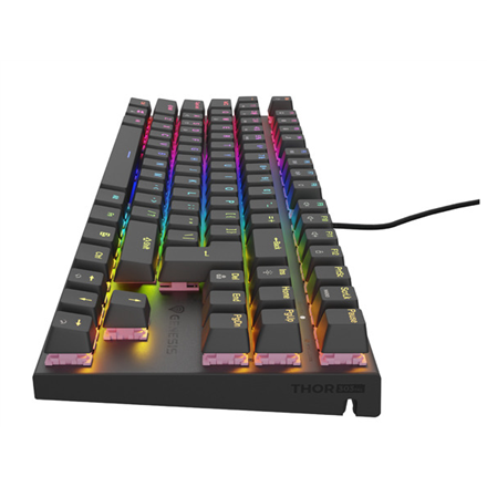 THOR 303 | Mechanical Gaming Keyboard | Wired | US | Black | USB Type-A | Outemu Peach Silent