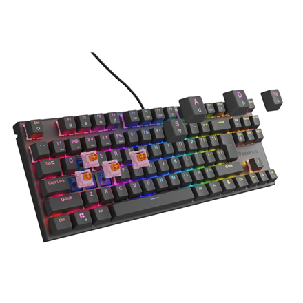 THOR 303 | Mechanical Gaming Keyboard | Wired | US | Black | USB Type-A | Outemu Peach Silent